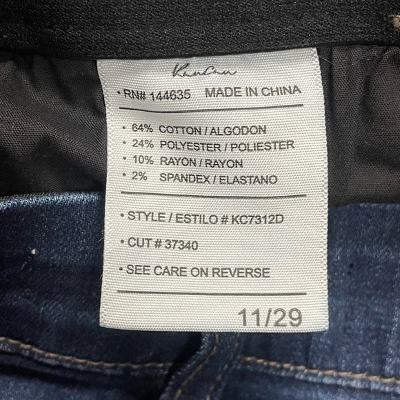Kancan High Rise Slim Leg, Medium Wash Jeans, NWOT, 11, 29 - Picture 4 of 7